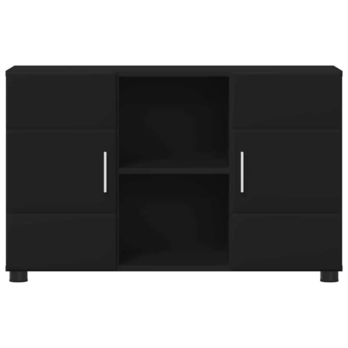 Bufet cu raft cu ușă Negru 88,5 x 30,5 x 55,5 cm Lemn compozit - WALTI WALTI
