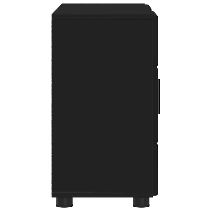 Bufet cu raft cu ușă Negru 88,5 x 30,5 x 55,5 cm Lemn compozit - WALTI WALTI