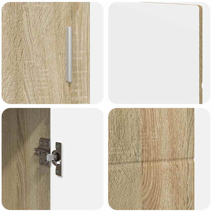 Bufet cu raft Stejar Sonoma 88,5 x 30,5 x 55,5 cm Lemn compozit - WALTI WALTI