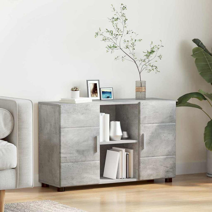 Bufet FLORIN Gri din beton 88,5 x 30,5 x 55,5 cm Lemn compozit WALTI