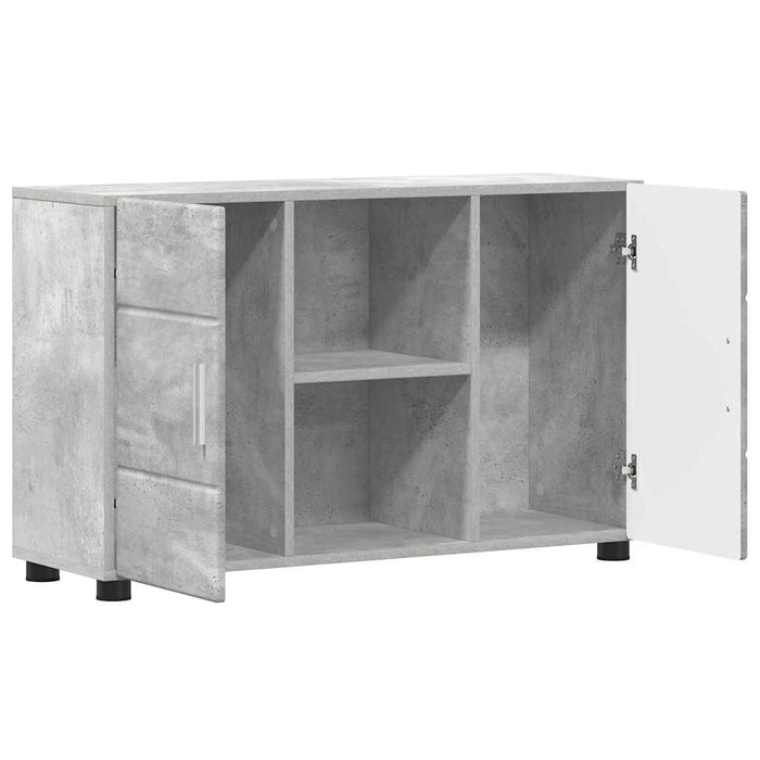 Bufet FLORIN Gri din beton 88,5 x 30,5 x 55,5 cm Lemn compozit WALTI