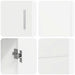 Bufet cu raft Alb lucios 88,5 x 30,5 x 55,5 cm Lemn compozit - WALTI WALTI