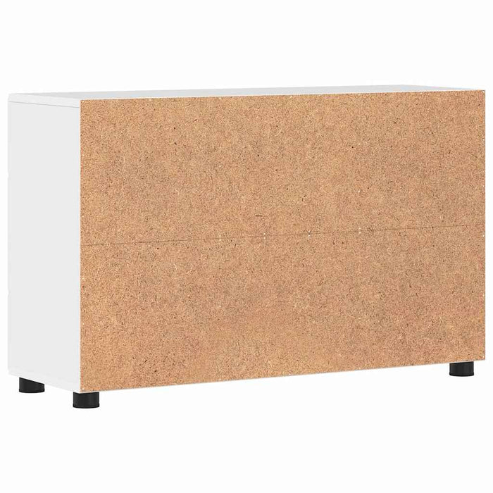 Bufet cu raft Alb lucios 88,5 x 30,5 x 55,5 cm Lemn compozit - WALTI WALTI