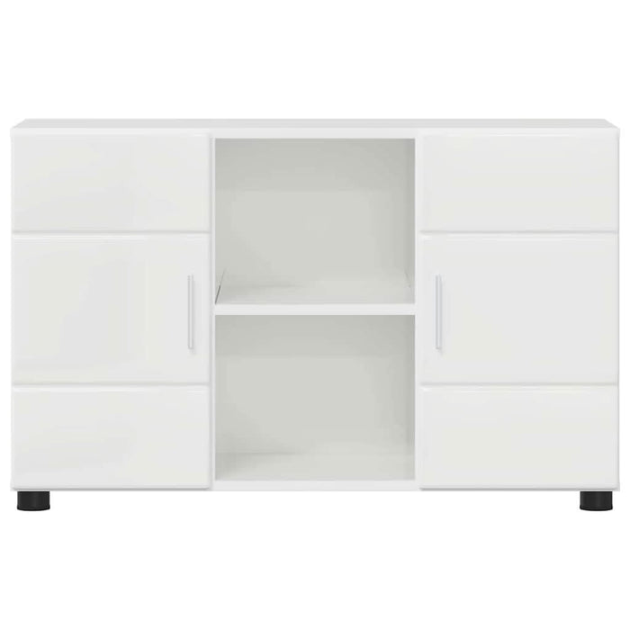Bufet cu raft Alb lucios 88,5 x 30,5 x 55,5 cm Lemn compozit - WALTI WALTI