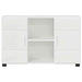 Bufet cu raft Alb lucios 88,5 x 30,5 x 55,5 cm Lemn compozit - WALTI WALTI