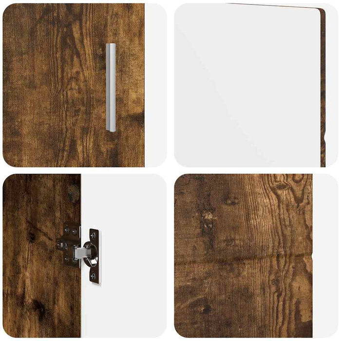 Bufet cu ușă Stejar fumuriu 88,5 x 30,5 x 55,5 cm Lemn compozit - WALTI WALTI