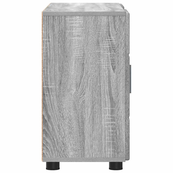 Bufet cu raft Gri Sonoma 88,5 x 30,5 x 55,5 cm Lemn compozit - WALTI WALTI