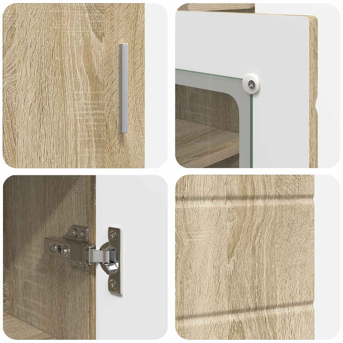 Dulap din Lemn Stejar Sonoma 88,5 x 30,5 x 73 cm Lemn compozit WALTI
