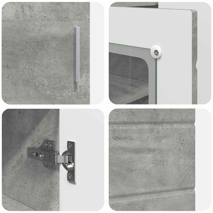 Dulap din Lemn Gri din beton 88,5 x 30,5 x 73 cm Lemn compozit WALTI