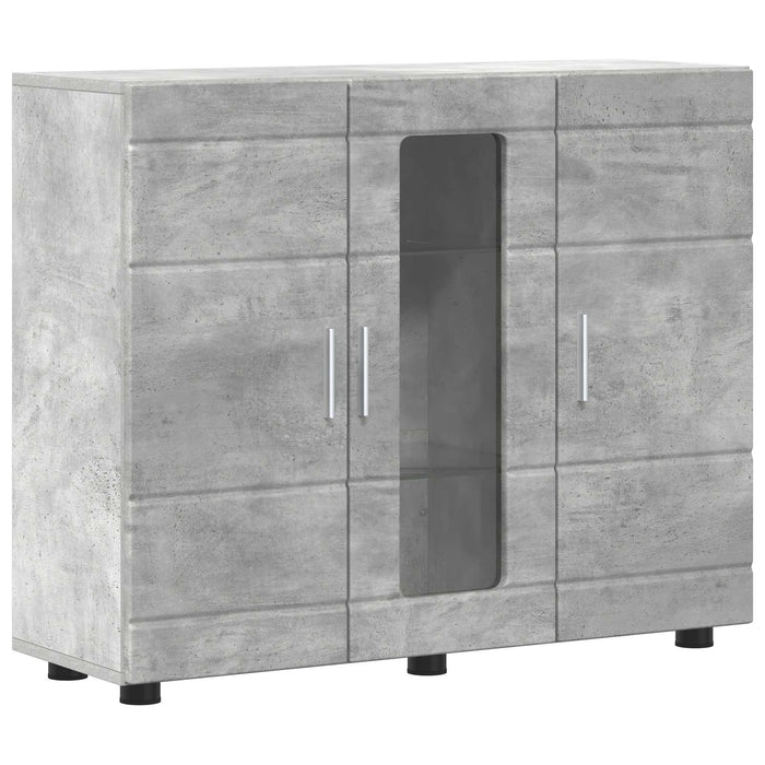 Dulap din Lemn Gri din beton 88,5 x 30,5 x 73 cm Lemn compozit WALTI