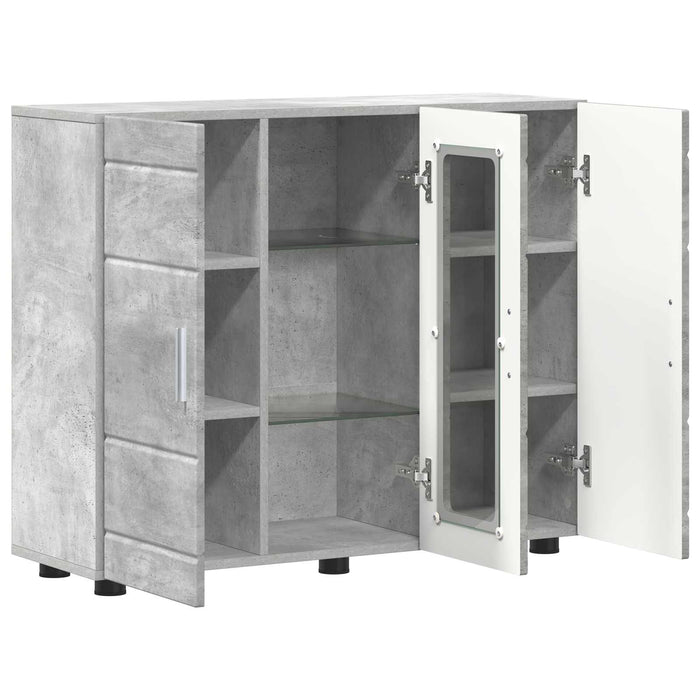Dulap din Lemn Gri din beton 88,5 x 30,5 x 73 cm Lemn compozit WALTI