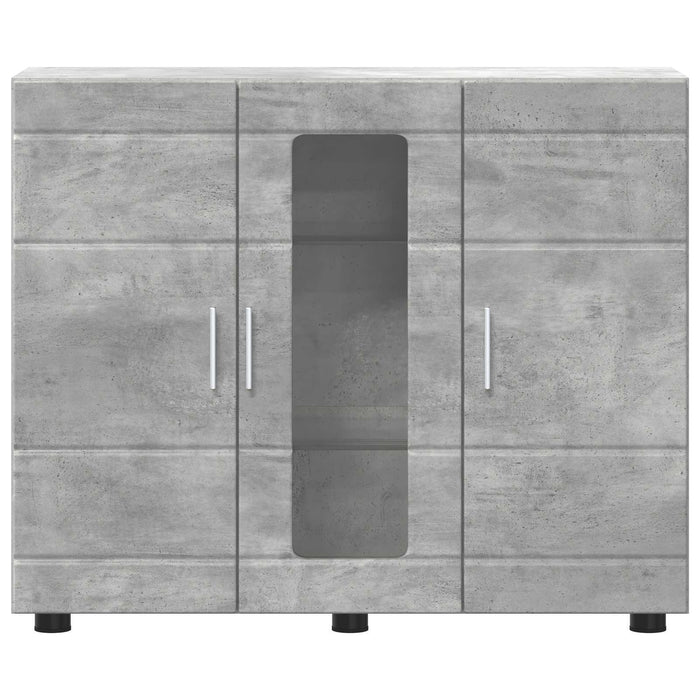 Dulap din Lemn Gri din beton 88,5 x 30,5 x 73 cm Lemn compozit WALTI