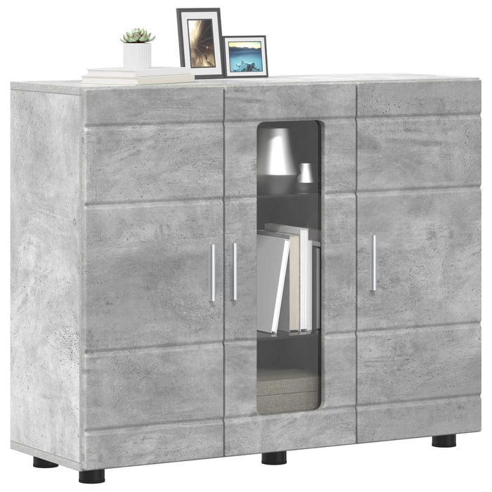 Dulap din Lemn Gri din beton 88,5 x 30,5 x 73 cm Lemn compozit WALTI