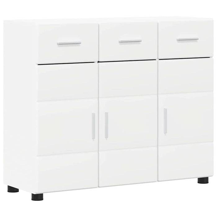 Bufet cu raft cu ușă Alb 88,5 x 30,5 x 73 cm Lemn compozit - WALTI WALTI