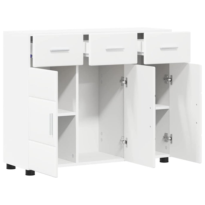 Bufet cu raft cu ușă Alb 88,5 x 30,5 x 73 cm Lemn compozit - WALTI WALTI
