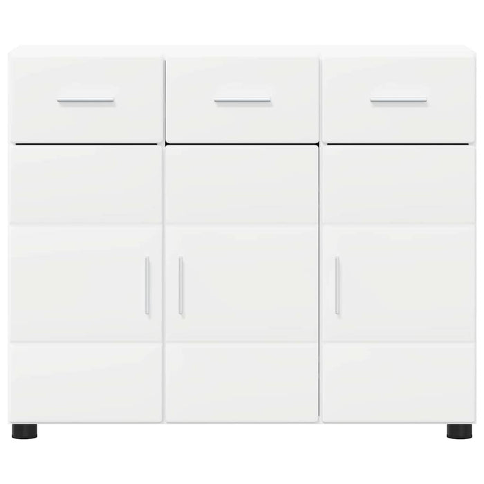 Bufet cu raft cu ușă Alb 88,5 x 30,5 x 73 cm Lemn compozit - WALTI WALTI