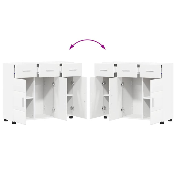 Bufet cu raft cu ușă Alb 88,5 x 30,5 x 73 cm Lemn compozit - WALTI WALTI