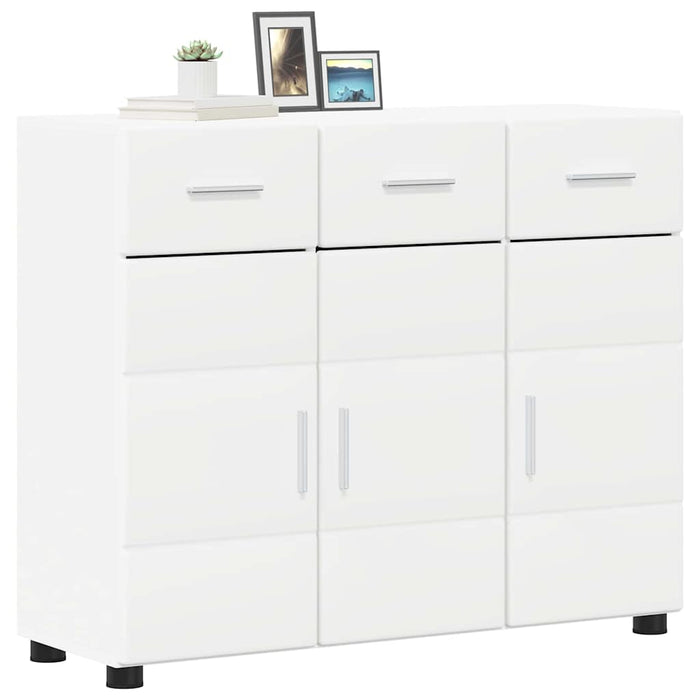 Bufet cu raft cu ușă Alb 88,5 x 30,5 x 73 cm Lemn compozit - WALTI WALTI