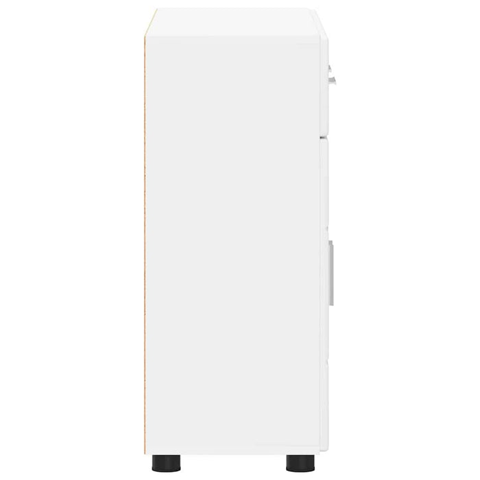 Bufet cu raft cu ușă Alb 88,5 x 30,5 x 73 cm Lemn compozit - WALTI WALTI