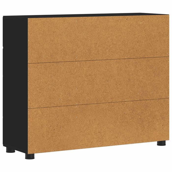 Bufet cu raft FLORIN Negru 88,5 x 30,5 x 73 cm Lemn compozit WALTI