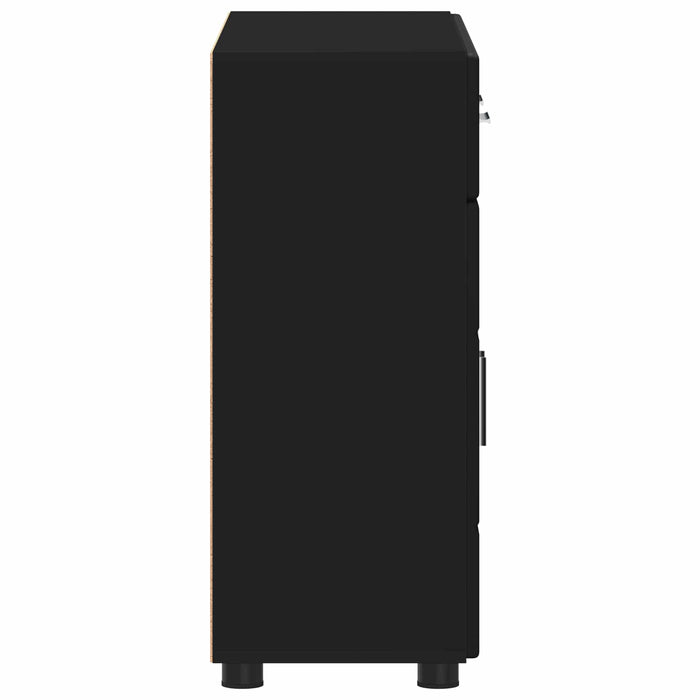 Bufet cu raft FLORIN Negru 88,5 x 30,5 x 73 cm Lemn compozit WALTI
