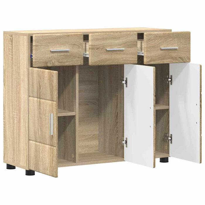 Bufet cu raft Stejar Sonoma 88,5 x 30,5 x 73 cm Lemn compozit - WALTI WALTI