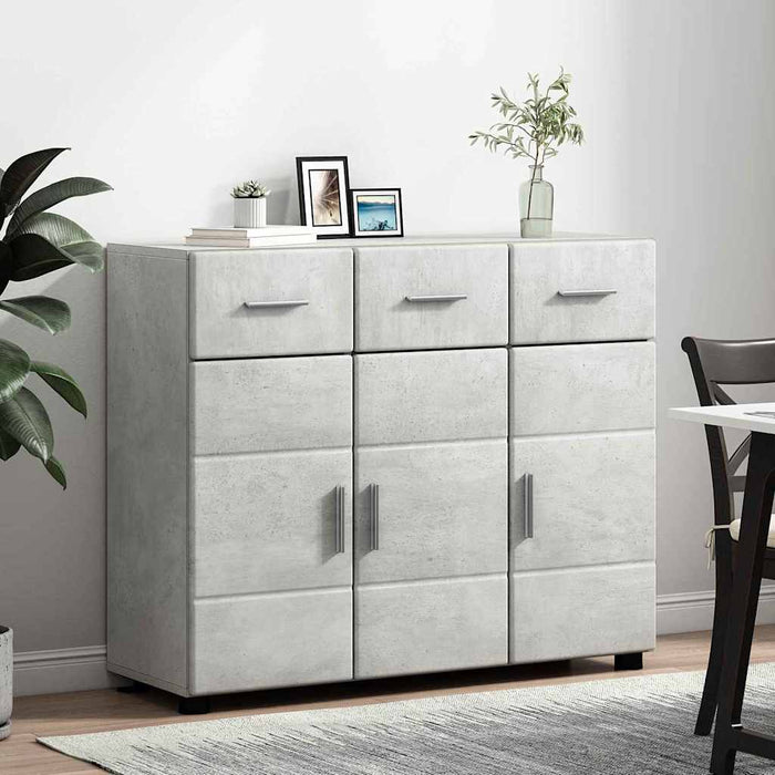Bufet FLORIN Gri din beton 88,5 x 30,5 x 73 cm Lemn compozit WALTI