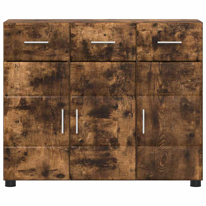 Bufet cu raft Stejar fumuriu 88,5 x 30,5 x 73 cm Lemn compozit - WALTI WALTI