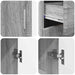 Bufet cu raft Gri Sonoma 88,5 x 30,5 x 73 cm Lemn compozit - WALTI WALTI