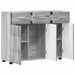 Bufet cu raft Gri Sonoma 88,5 x 30,5 x 73 cm Lemn compozit - WALTI WALTI