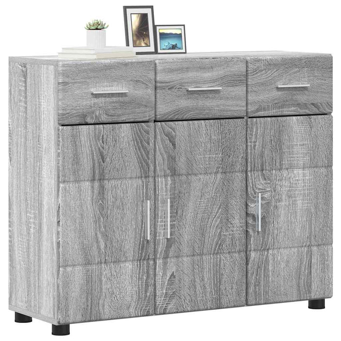 Bufet cu raft Gri Sonoma 88,5 x 30,5 x 73 cm Lemn compozit - WALTI WALTI