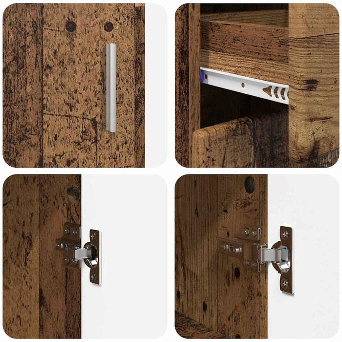 Bufet cu raft Lemn vechi 88,5 x 30,5 x 73 cm Lemn compozit - WALTI WALTI