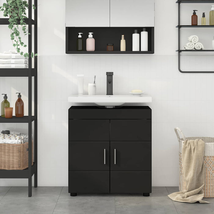 Set dulap baie TULUM Negru 60 x 34 x 63 cm Lemn compozit - WALTI WALTI