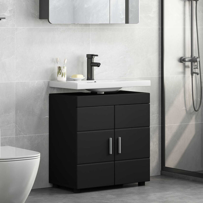 Set dulap baie TULUM Negru 60 x 34 x 63 cm Lemn compozit - WALTI WALTI