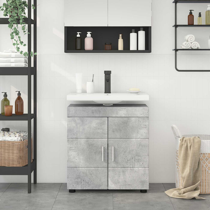 Set dulap baie TULUM Gri din beton 60 x 34 x 63 cm WALTI