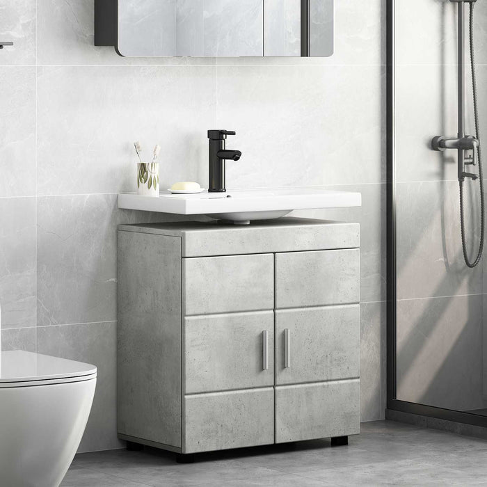 Set dulap baie TULUM Gri din beton 60 x 34 x 63 cm WALTI