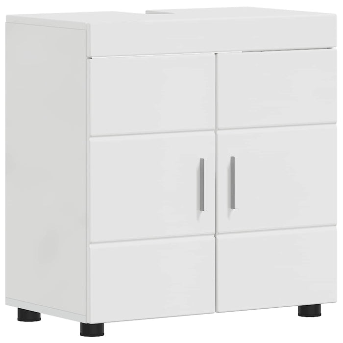 Set dulap baie TULUM Alb lucios 60 x 34 x 63 cm Lemn compozit - WALTI WALTI