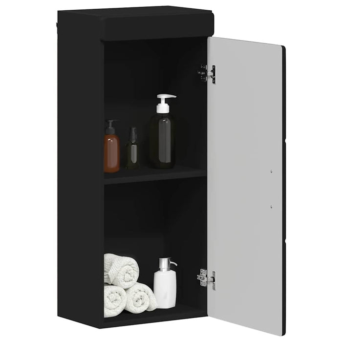 Dulap de perete pentru baie TULUM Negru 37 x 24,5 x 86 cm - WALTI WALTI