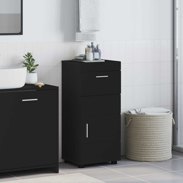 Set dulap baie TULUM Negru 37 x 31,5 x 82 cm Lemn compozit - WALTI WALTI