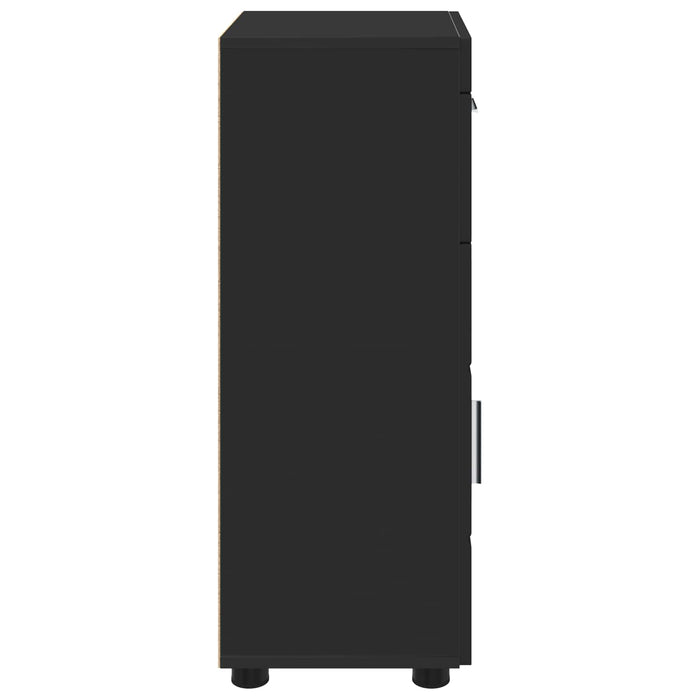 Set dulap baie TULUM Negru 37 x 31,5 x 82 cm Lemn compozit - WALTI WALTI