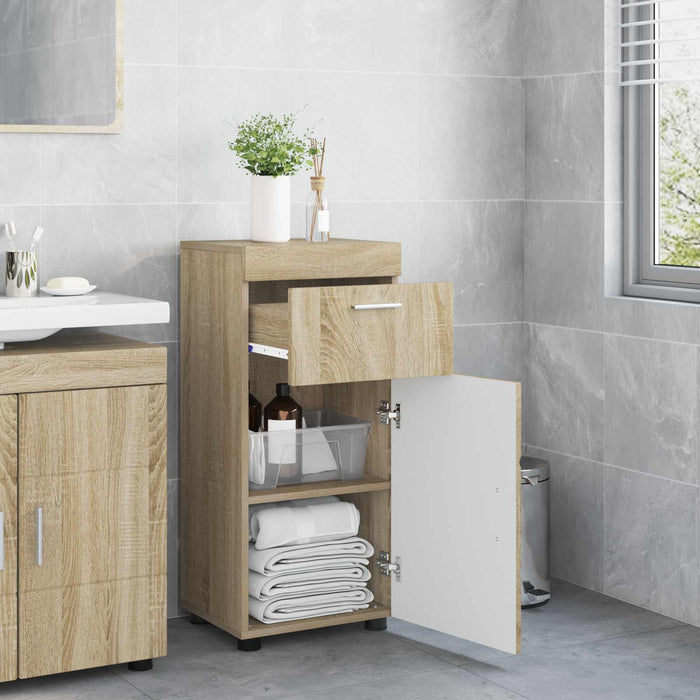 Set dulap baie cu sertar TULUM Stejar Sonoma 37 x 31,5 x 82 cm - WALTI WALTI