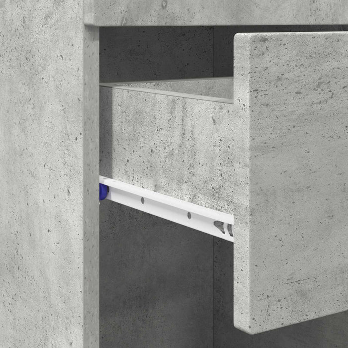 Set dulap baie cu sertar TULUM Gri din beton 37 x 31,5 x 82 cm - WALTI WALTI
