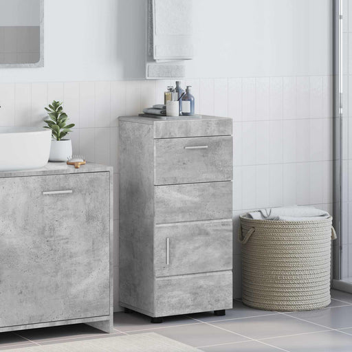 Set dulap baie cu sertar TULUM Gri din beton 37 x 31,5 x 82 cm - WALTI WALTI