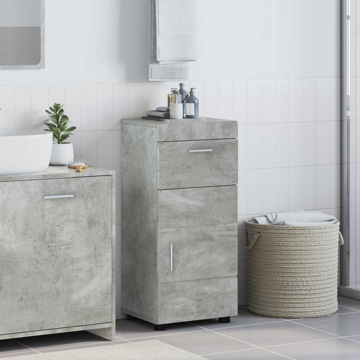 Set dulap baie cu sertar TULUM Gri din beton 37 x 31,5 x 82 cm - WALTI WALTI
