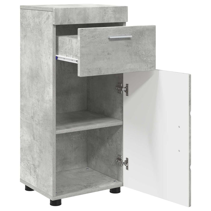 Set dulap baie cu sertar TULUM Gri din beton 37 x 31,5 x 82 cm - WALTI WALTI