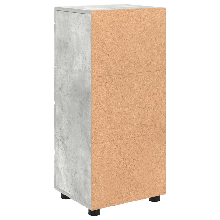 Set dulap baie cu sertar TULUM Gri din beton 37 x 31,5 x 82 cm - WALTI WALTI