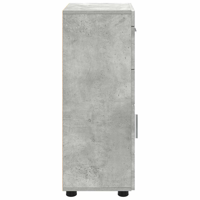 Set dulap baie cu sertar TULUM Gri din beton 37 x 31,5 x 82 cm - WALTI WALTI