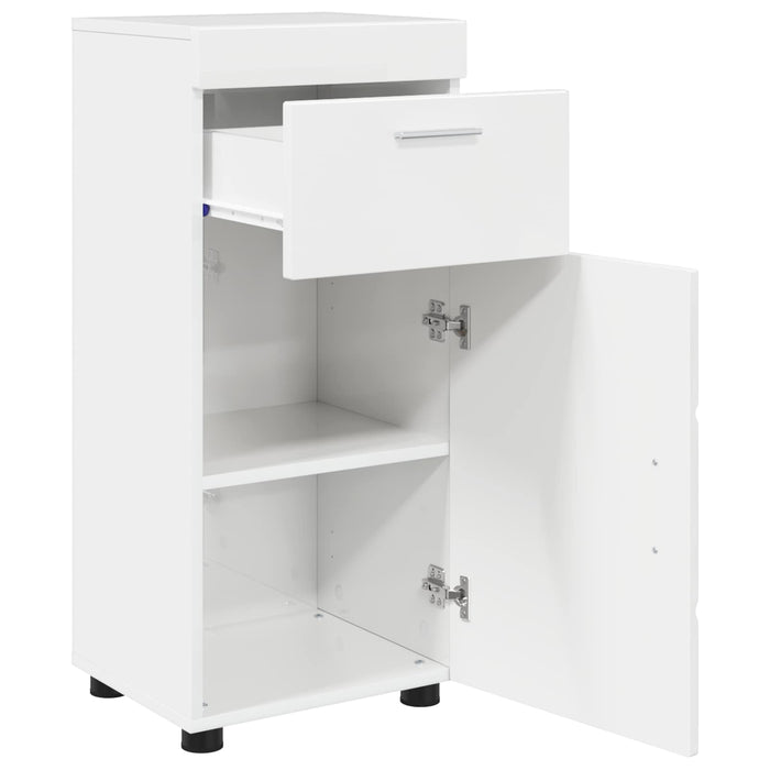 Set dulap baie TULUM Alb lucios 37 x 31,5 x 82 cm Lemn compozit - WALTI WALTI