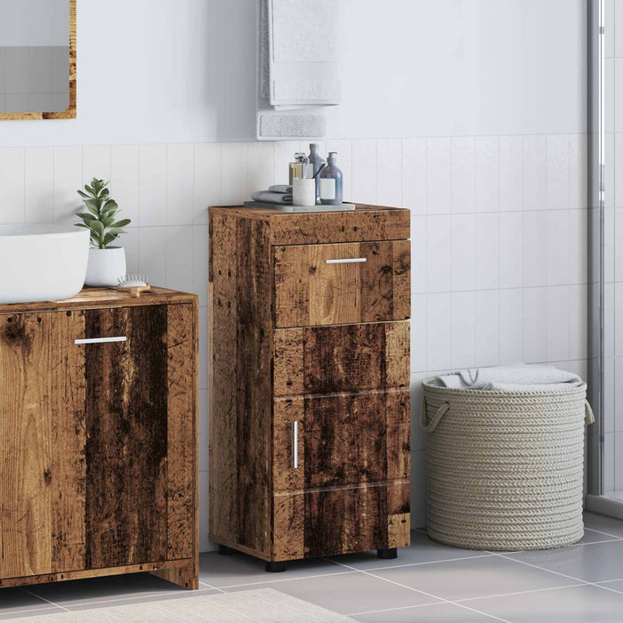 Set dulap baie TULUM Lemn vechi 37 x 31,5 x 82 cm Lemn compozit - WALTI WALTI