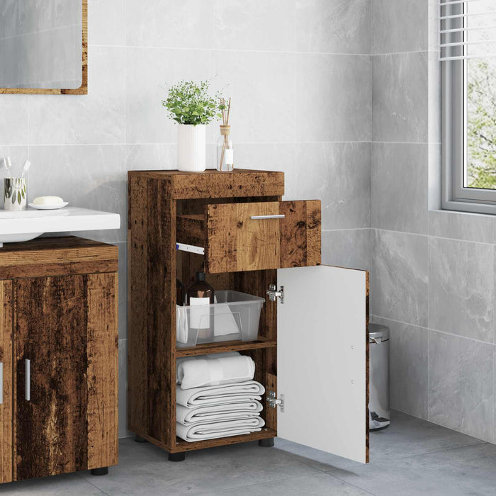 Set dulap baie TULUM Lemn vechi 37 x 31,5 x 82 cm Lemn compozit - WALTI WALTI